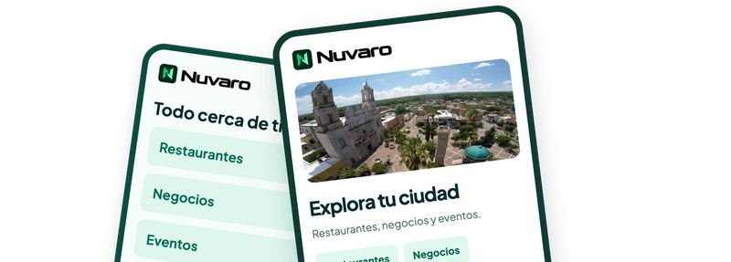 Presentación ilustrativa de Nuvaro en dispositivos genéricos.